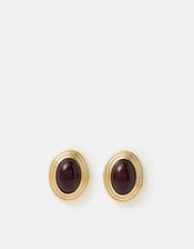 Oval Resin Stud Earrings, , large