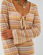 Crochet Maxi Beach Dress, Multi (MULTI), large