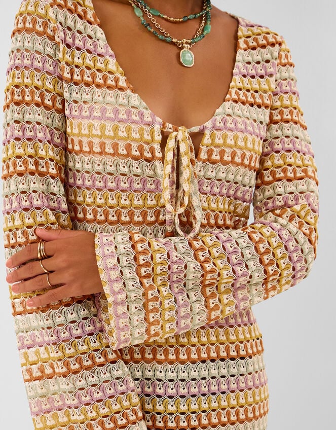 Crochet Maxi Beach Dress, Multi (MULTI), large