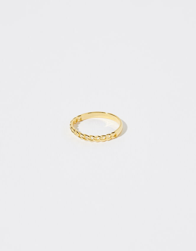 Gold Vermeil Curb Links Ring, Gold (GOLD), large