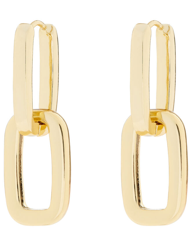 Gold-Plated Interchangeable Link Earrings, , large
