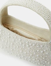 Mini Hand-Beaded Pearl Handbag, , large