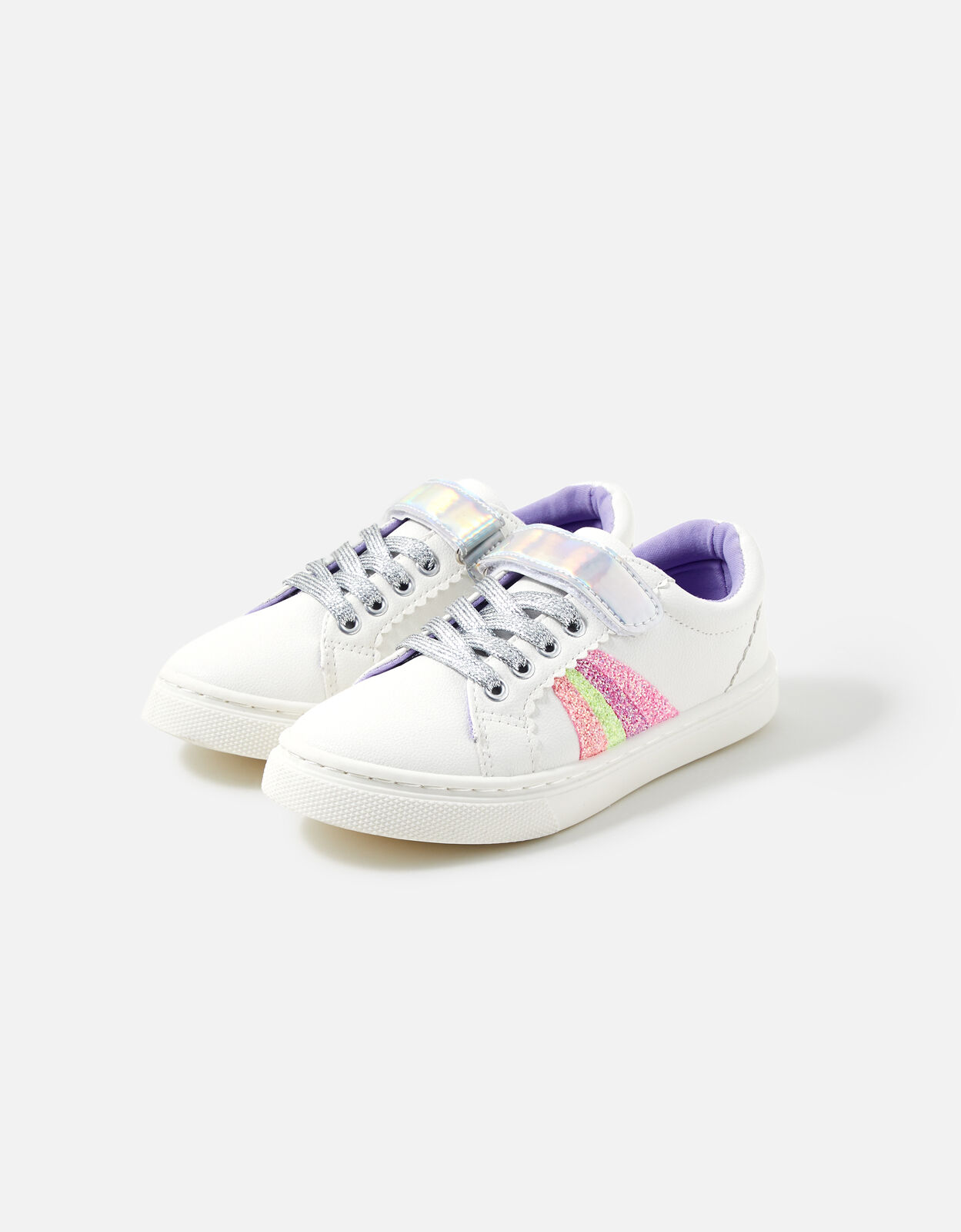 Girls rainbow trainers top