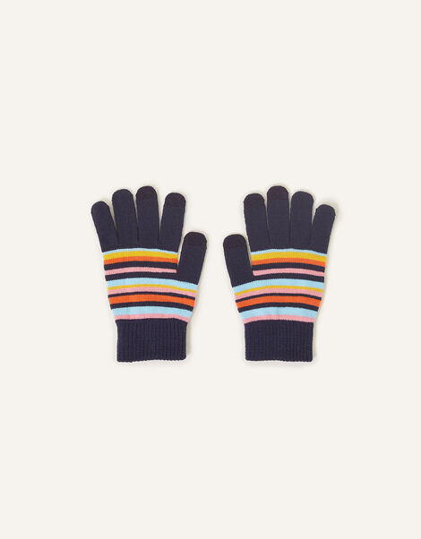 Stripe Stretch Touch Gloves, , large