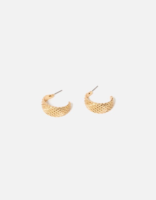 Reconnected Quilted Hoop Earrings, , large