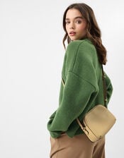 Double Zip Crossbody Bag, Yellow (YELLOW), large