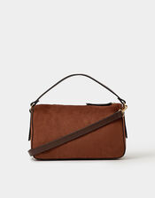 Faux Suede Handheld Bag, , large