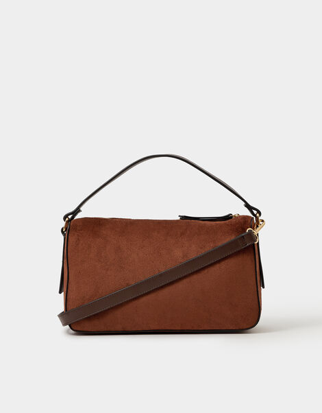 Faux Suede Handheld Bag, , large