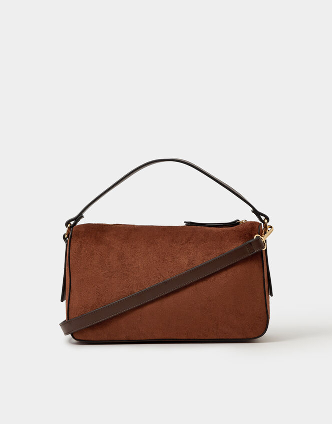 Faux Suede Handheld Bag, , large
