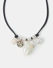 Shell Charm Cord Necklace, , large
