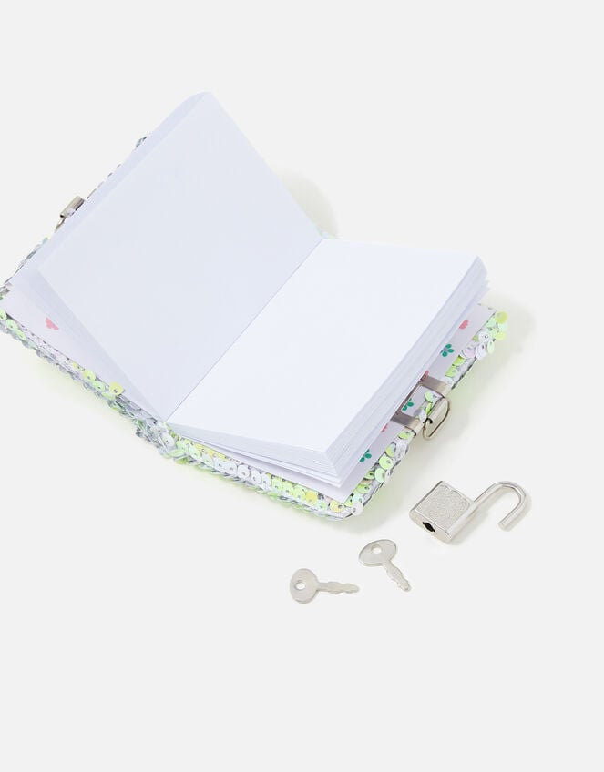 Mini Lockable Sequin Notebook, , large