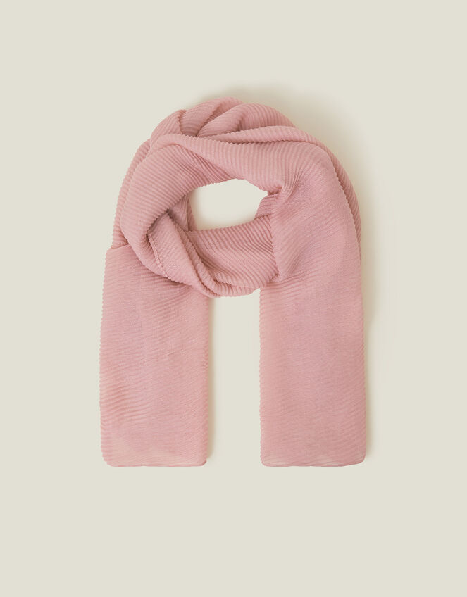 Lightweight Pleated Scarf, Pink (PINK), large