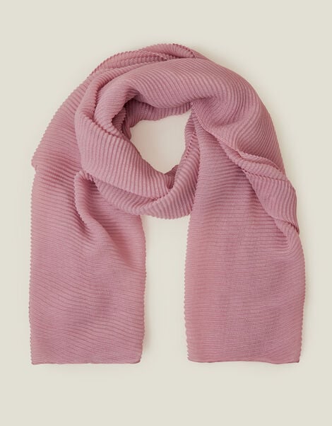 Lightweight Pleated Scarf, Pink (PINK), large