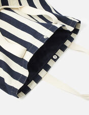 Stripe Shopper Bag, Blue (NAVY), large