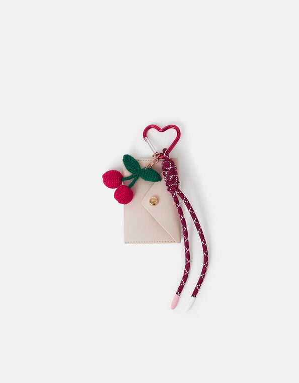 Cherry & Envelope Cord Bag Charm, , large