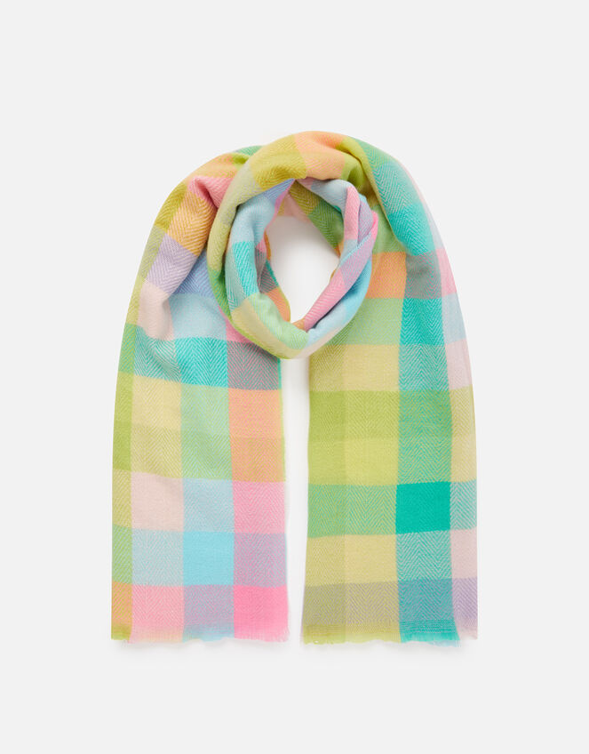 Chrishelle Check Blanket Scarf, , large