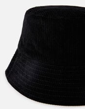 Cord Bucket Hat, Black (BLACK), large