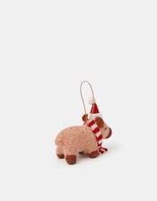 Festive Capybara Christmas Tree Decoration, , large