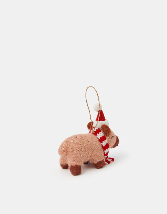 Festive Capybara Christmas Tree Decoration, , large