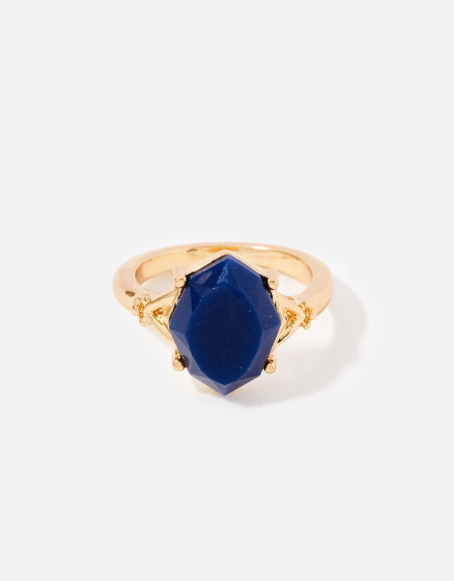 Midnight Sky Delicate Stone Ring, Blue (NAVY), large