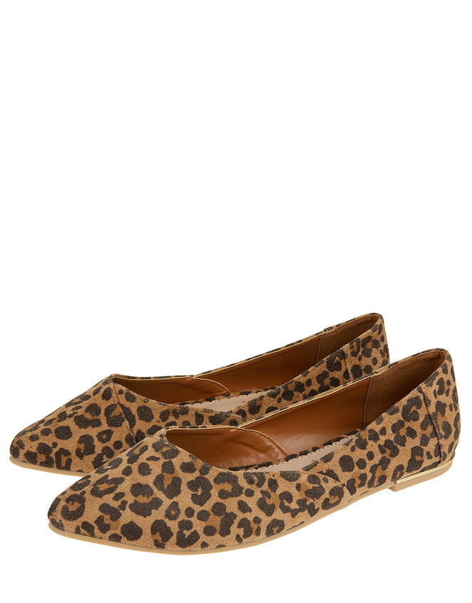Pointed Ballerina Flats, Leopard (LEOPARD), large