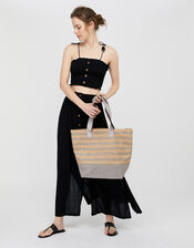 Glitter Stripe Tote Bag with Matching Pouch., , large