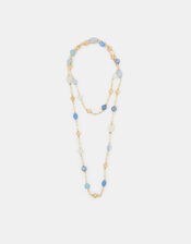 Long Beaded Station Necklace, , large