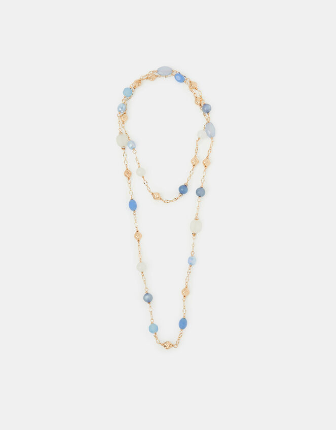 Long Beaded Station Necklace, , large