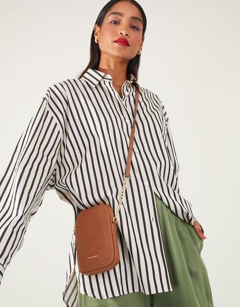 Chain Strap Phone Purse, Tan (TAN), large