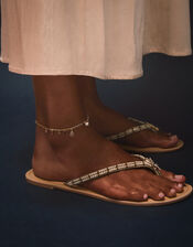 14ct Gold-Plated Semi-Precious Charm Anklet, , large