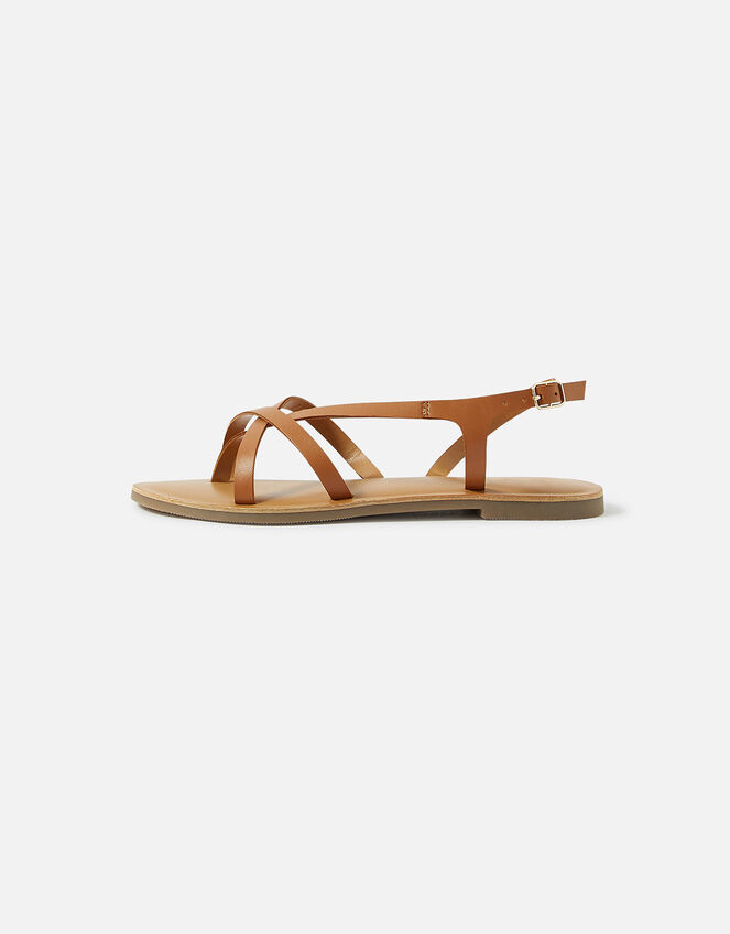 Multi Strap Sandals, Tan (TAN), large