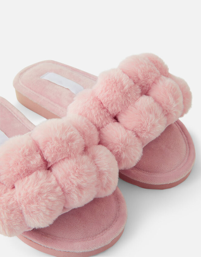 Bubble Pom-Pom Sliders, Pink (PINK), large
