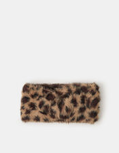Faux Fur Leopard Print Bando, , large