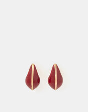 Enamel Inlay Curve Drop Earrings, , large