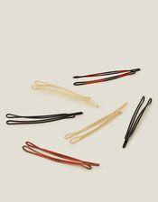 6-Pack Mix Metal Hair Slides, , large