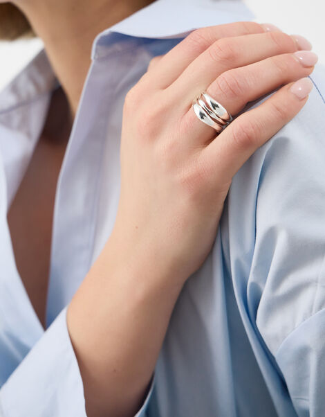 3-Pack Molten Rings , Silver (SILVER), large