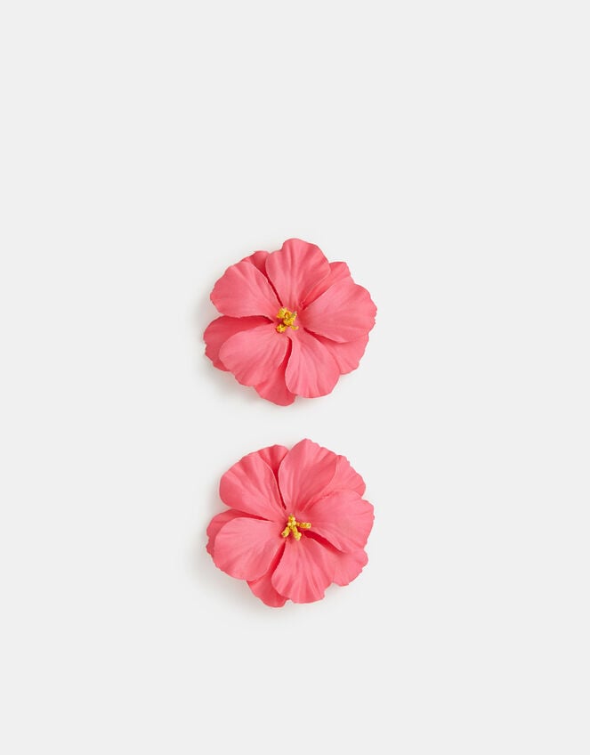 2-Pack Hibiscus Snap Clips, Pink (PINK), large