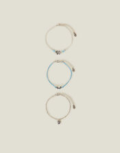 3-Pack Moon Charm Anklets, , large