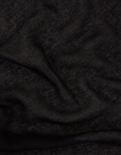 Lightweight Plain Scarf, Black (BLACK), large