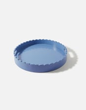 Large Scallop Round Tray, Blue (BLUE), large