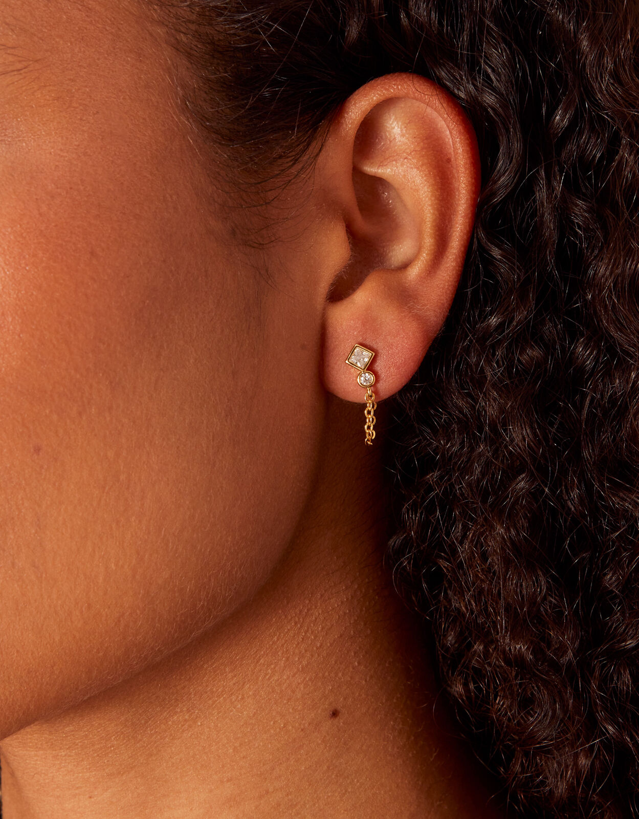 Chain outlet earrings gold