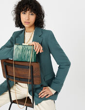 Animal Beaded Hardcase Clutch Bag, , large