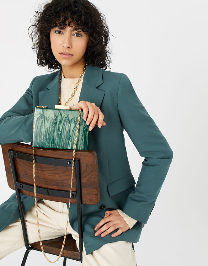 Animal Beaded Hardcase Clutch Bag, , large