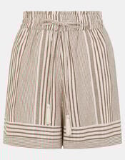 Stripe Beach Shorts, Brown (BROWN), large