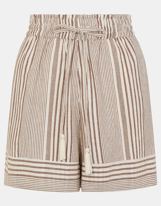 Stripe Beach Shorts, Brown (BROWN), large