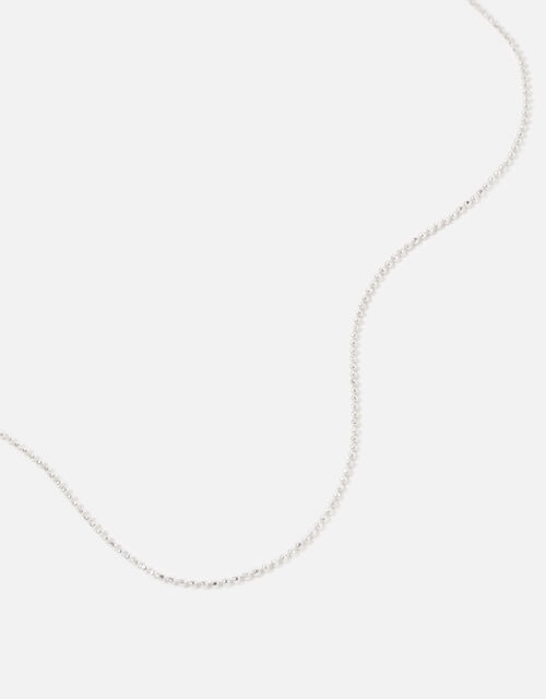 Sterling Silver Bobble Chain Necklace, , large