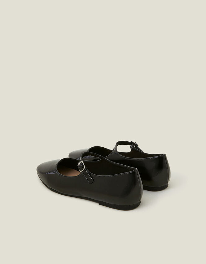 Patent Mary Jane Ballerina Flats, Black (BLACK), large