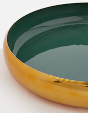 Large Round Enamel Dish Tray, Green (GREEN), large