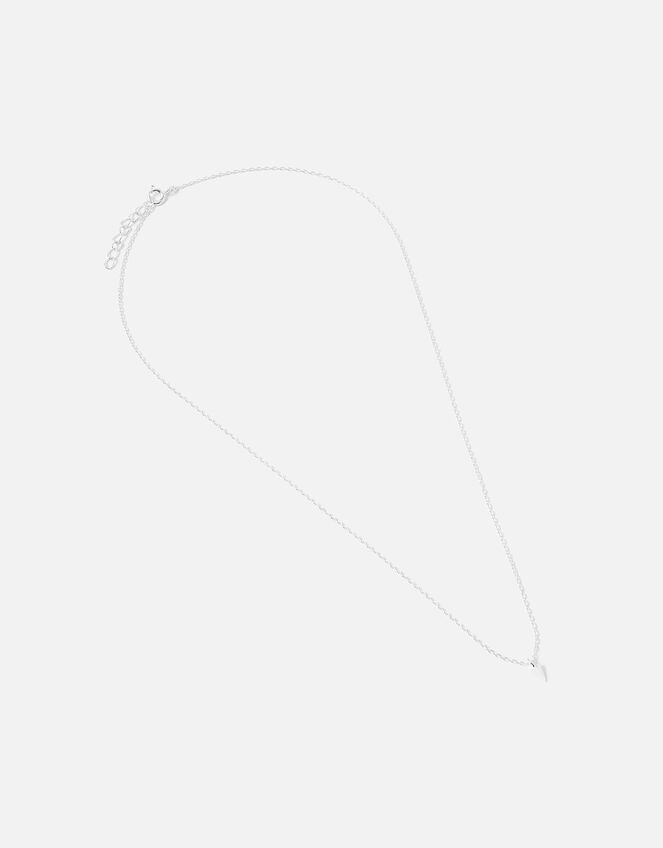 Sterling Silver Spike Pendant Necklace, , large