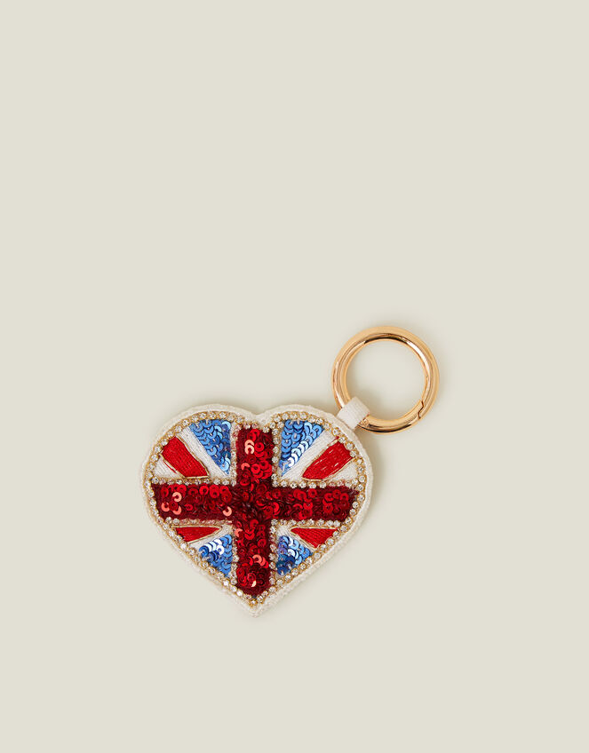 Embellished London Union Jack Keyring, , large